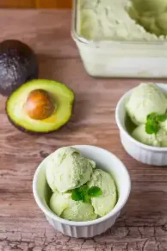 Avocado with ice cream